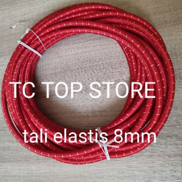

Jajanan THR Tali karet bulat 8mm / Tali elastis / Tali string / tali bagasi (panjang 10 meter) 06E