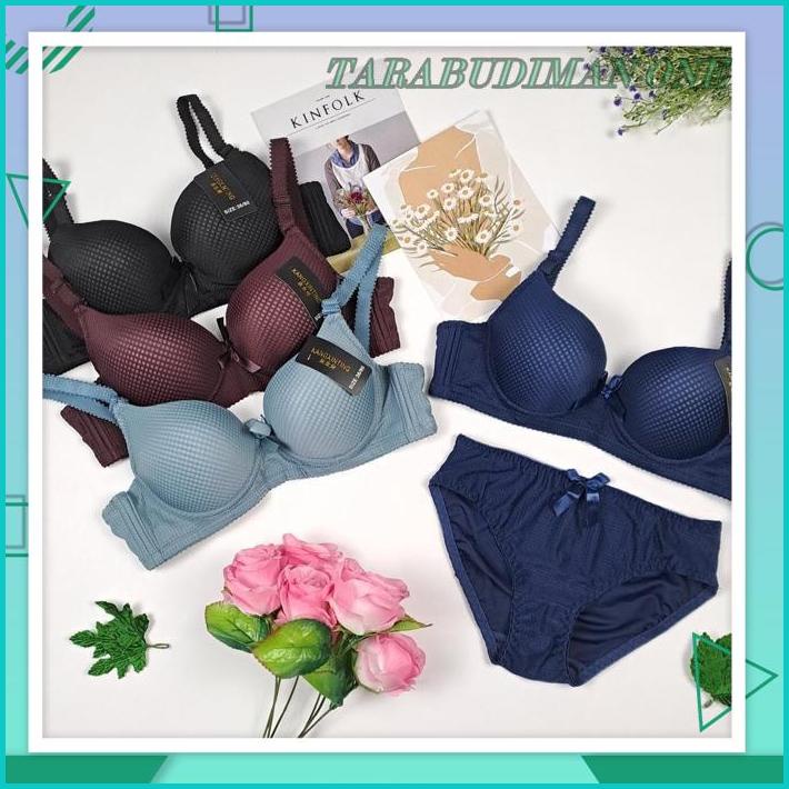 BRA BH SET KALLY 2203 POLOS PAKAIAN DALAM BERKAWAT FULL CUP BUSA SEDANG KAIT 3 DALEMAN UNDERWEAR WAN
