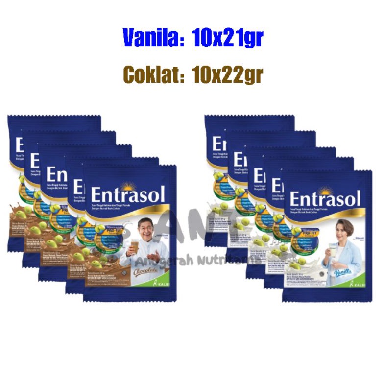 

Laris.. Entrasol Sachet 10s x 21gr (Kemasan Renceng) Vanila / Coklat 71