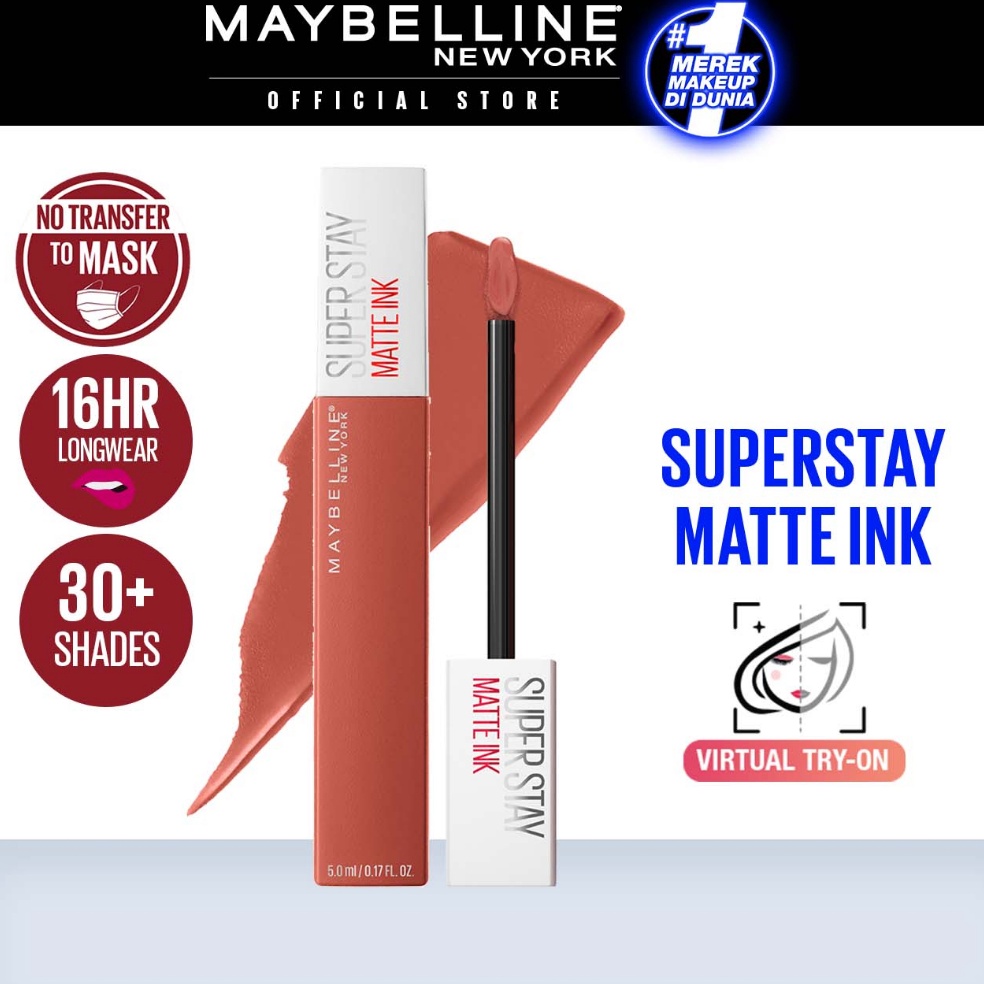 10#BS5N-A Maybelline Superstay Matte Ink Liquid Matte Lipstick Lipcream Waterproof Make Up Transferp