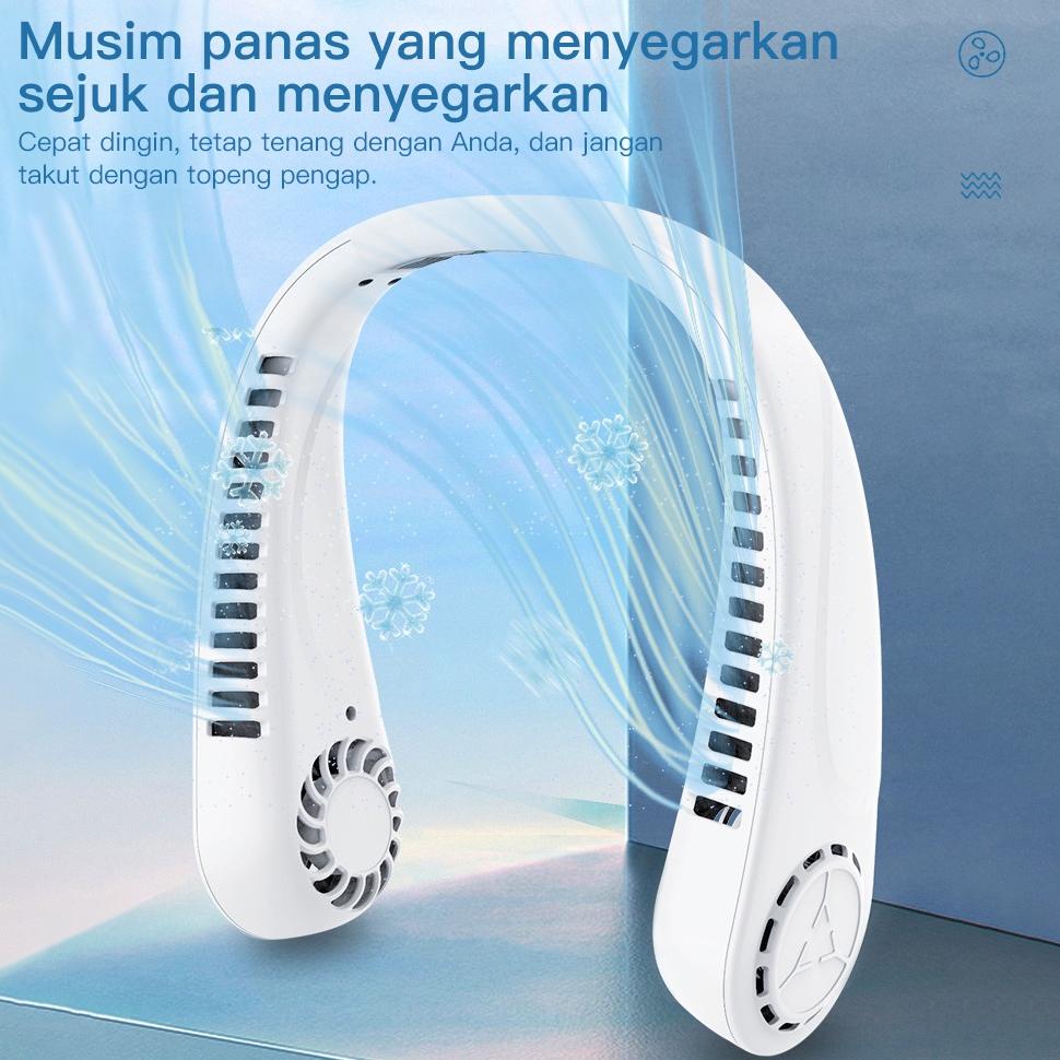 Terlaris Goojodoq Neck Fan Kipas Angin Gantung Leher /Kipas Angin Portabel Kipas Angin Mini Isi Ulan