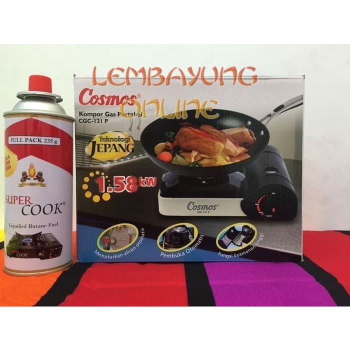 COSMOS CGC-121P Kompor Gas Portable Mini + Gas Butane