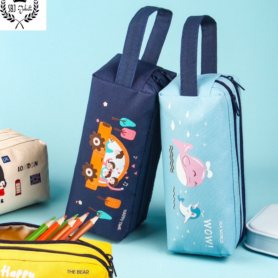 

Jaman Now.. Tempat Pensil Kotak Pensil Multifungsi Softcase SBJ-01 Pencil case 95