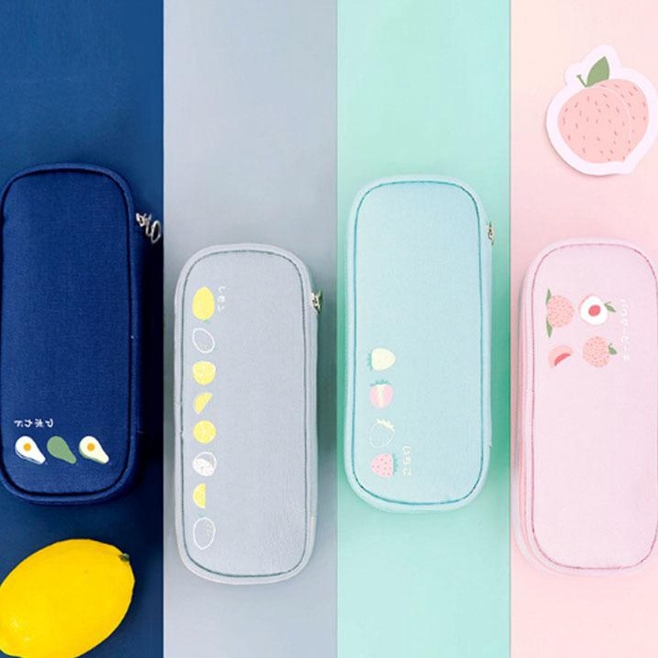 

Hot Sale.. Kotak Pensil Kanvas Buah Fruit 3 Layers No Box 7MY