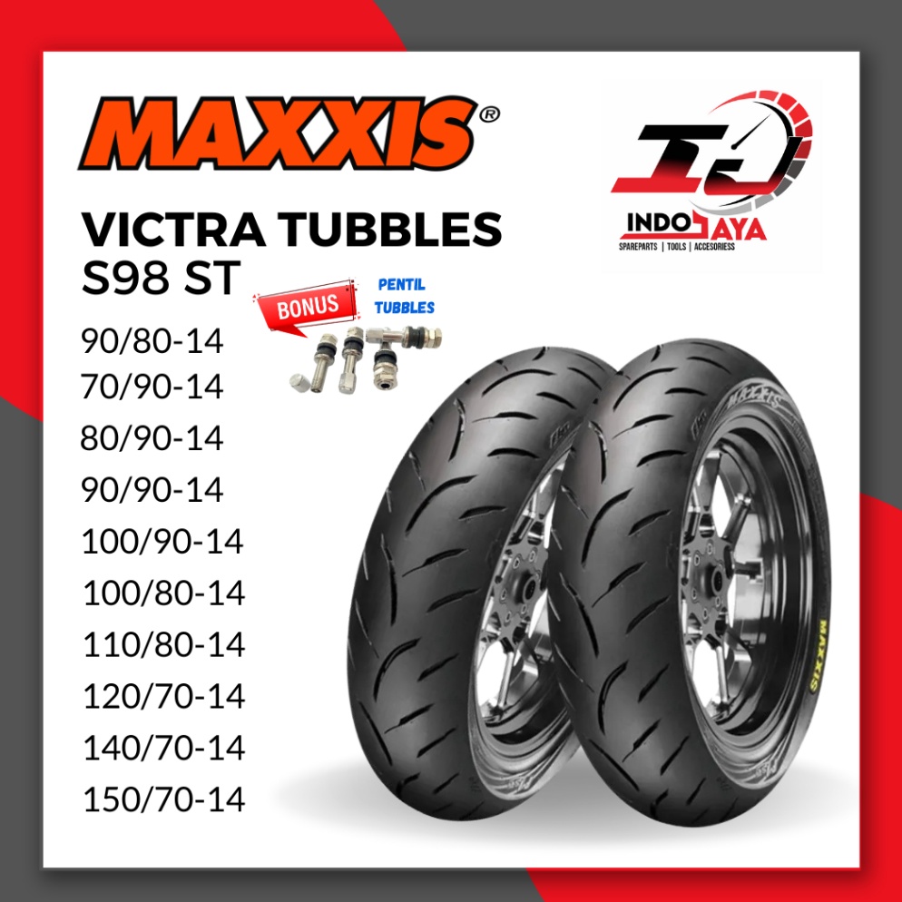 Murah.. (READY STOCK) BAN MAXXIS VICTRA TUBELESS / (70/90 - 80/90 - 90/90 - 100/90 - 100/80 - 120/70