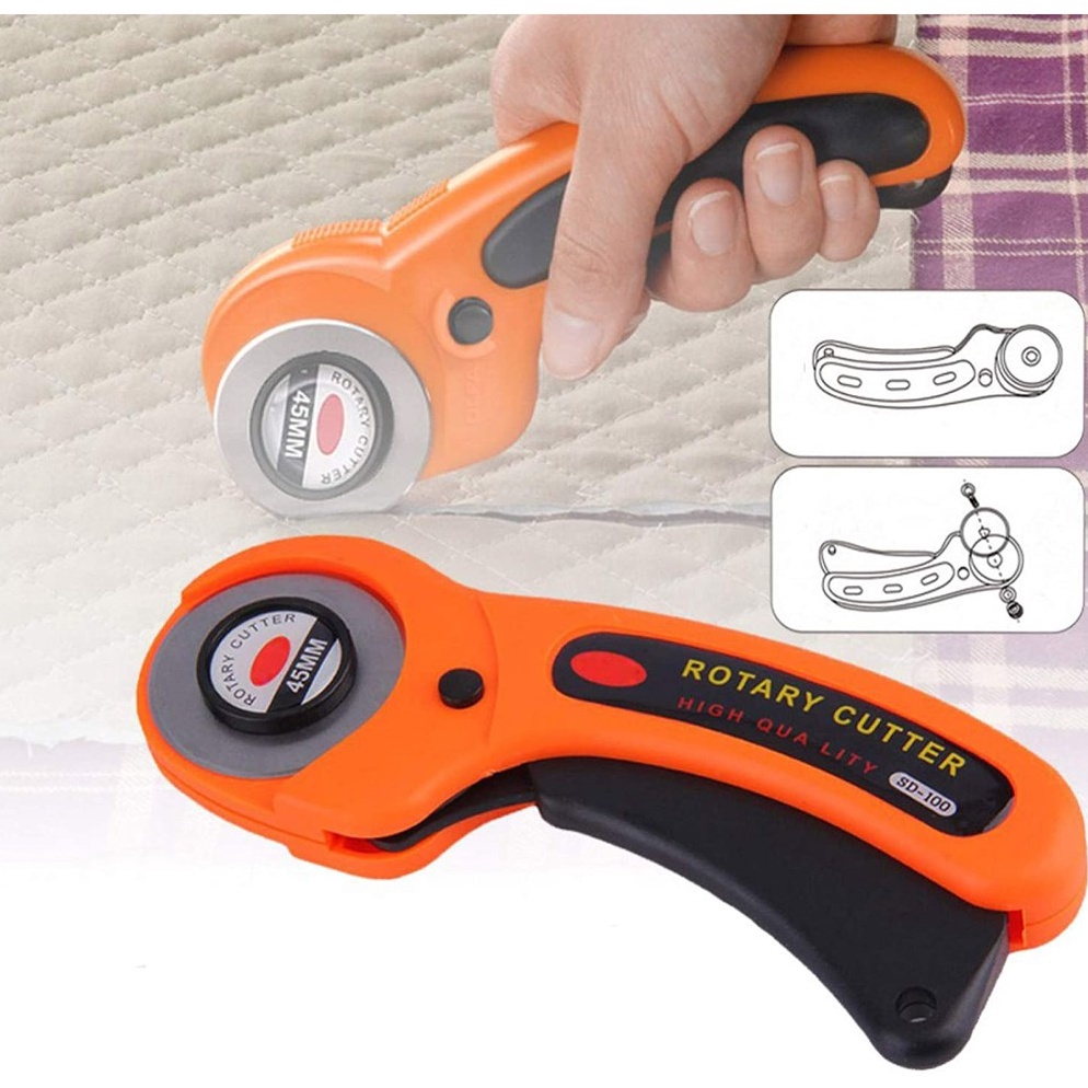 

Harga murah GLORY Cutter Rotary Roller Blade 45 mm Pemotong Rotary Cutter! TERJAMIN 45mm 60