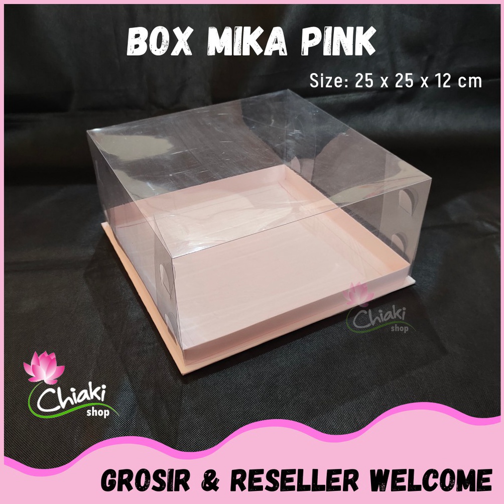 

Terbaru.. Box Mika PINK Uk 25 x 25 x T. 12 cm Cupcake isi 9 Cake Pudding Tart Dus Emas Karton Tebal CHIAKI 84