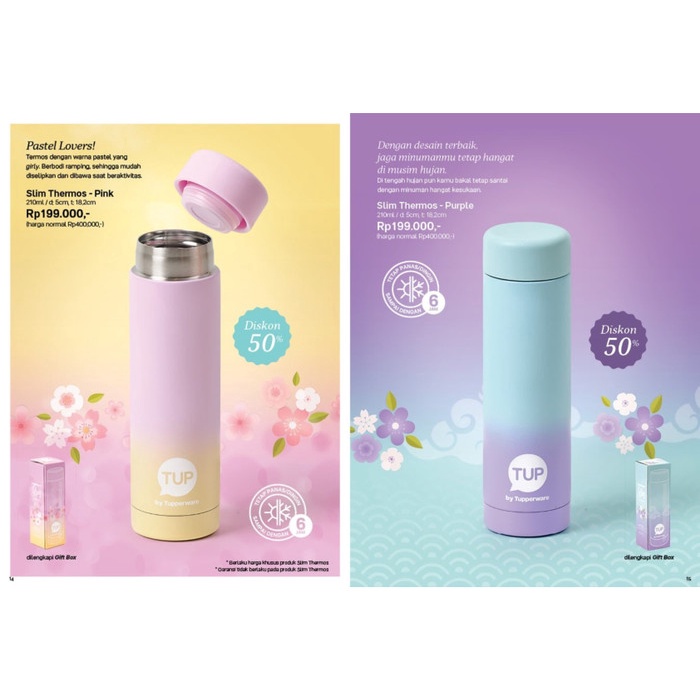 TERMURAH termos Tupperware Slim Thermos 210ml