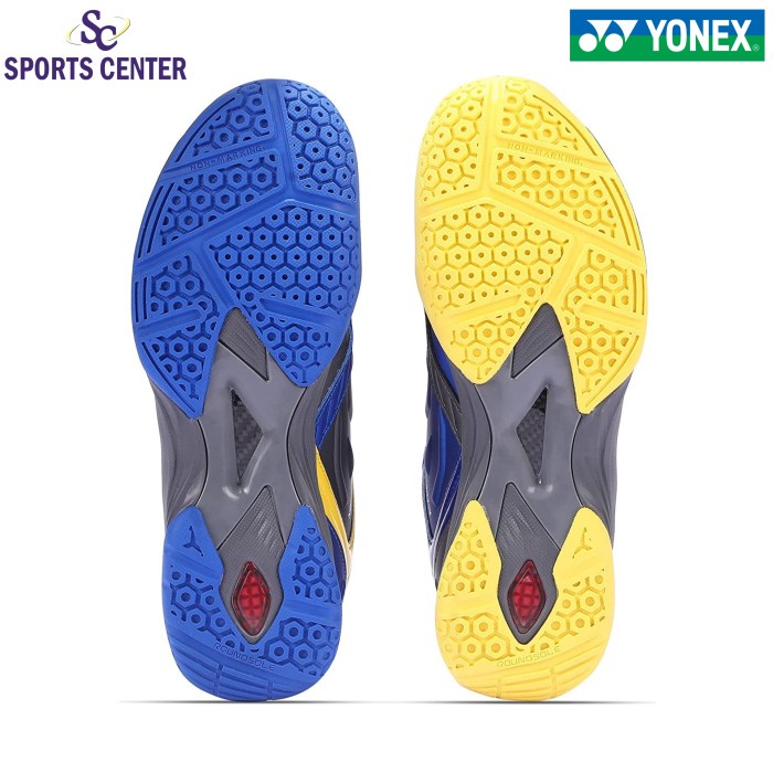 Termurah New Sepatu Badminton Yonex Tru Cushion Dual Gunmetal Cobalt Honey Gold