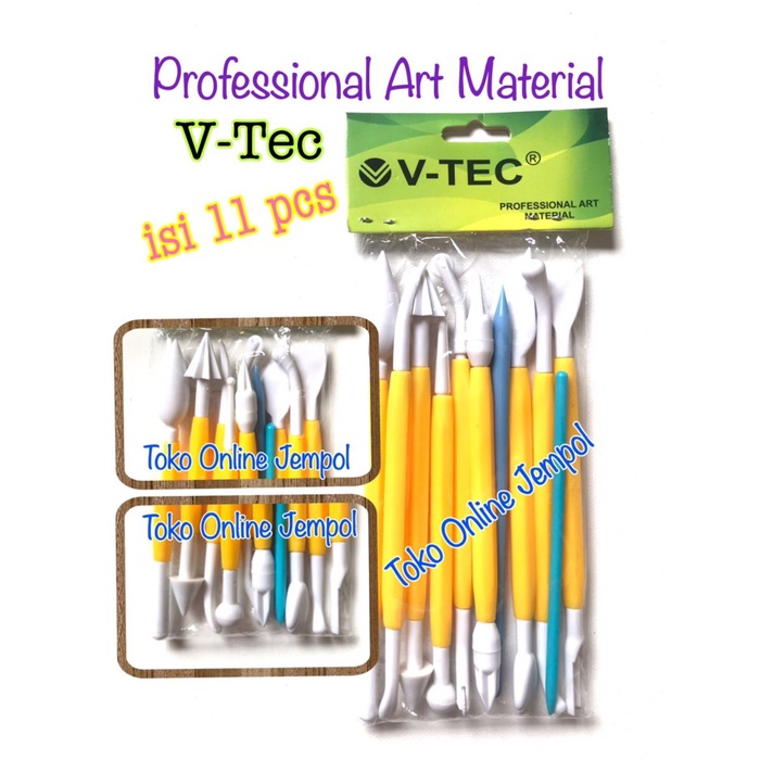 

Bestseller 11Pcs Alat Clay Modeling Foundant Sclupting Tools Pahat Vtec Atk1287Vt