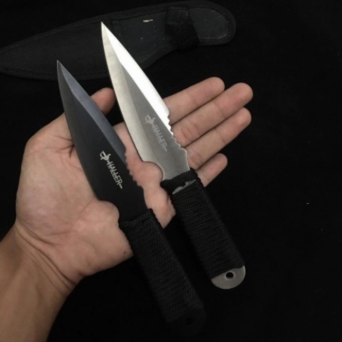

Terlaris Throwing Knife/Pisau Lempar Isi Dua Hitam Dan Silver/Knives