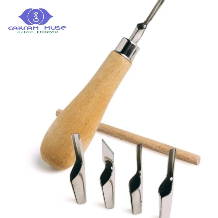 

Bestseller Lino Cutter Set 5 Carving Tool Pisau Ukir Cukil Pahat