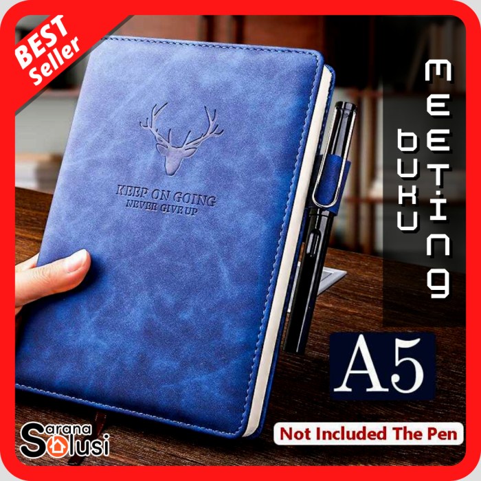 

Bestseller Buku Catatan Notebook A5 Cover Kulit Catatan Agenda Kerja Meeting