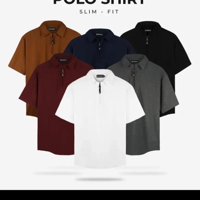 kaos polo shirt zipper broguy