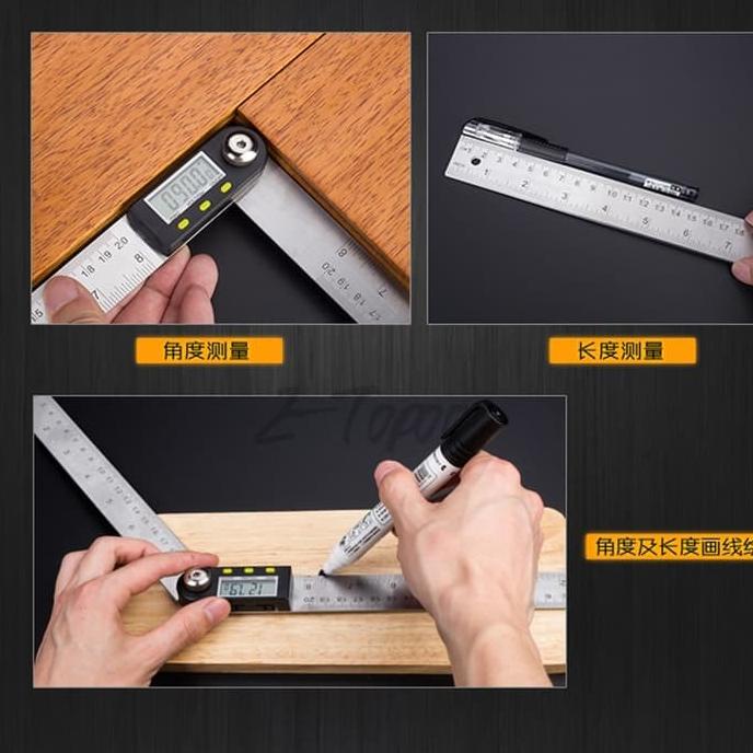 Protractor DIGITAL 200mm angle finder penggaris busur sudut digital
