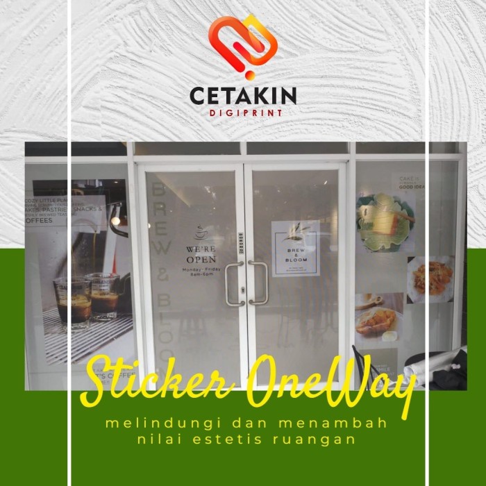 PROMO CETAK STICKER ONE WAY VISION / STICKER KACA TERMURAH