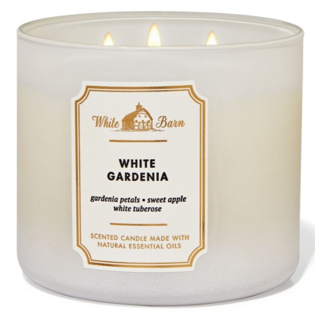 HOT SALE BATH AND BODY WORKS BBW WHITE GARDENIA 3 WICK SCENTED CANDLE 411 GR TERBARU