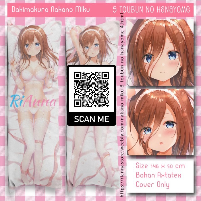 FLASH SALE DAKIMAKURA NAKANO MIKU (5 TOUBUN NO HANAYOME) #4 TERLARIS