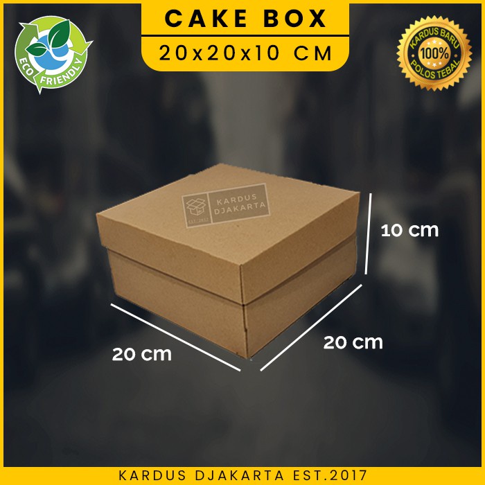 

KARDUS CAKE BOX / KOTAK KUE Uk. 20x20x10 CM