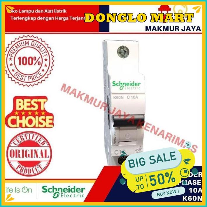 MCB SCHNEIDER 1P 1PHASE ORIGINAL MURAH/MCB SCHNEIDER 6A 10A 16A 20A BEBAS ONGKIR 