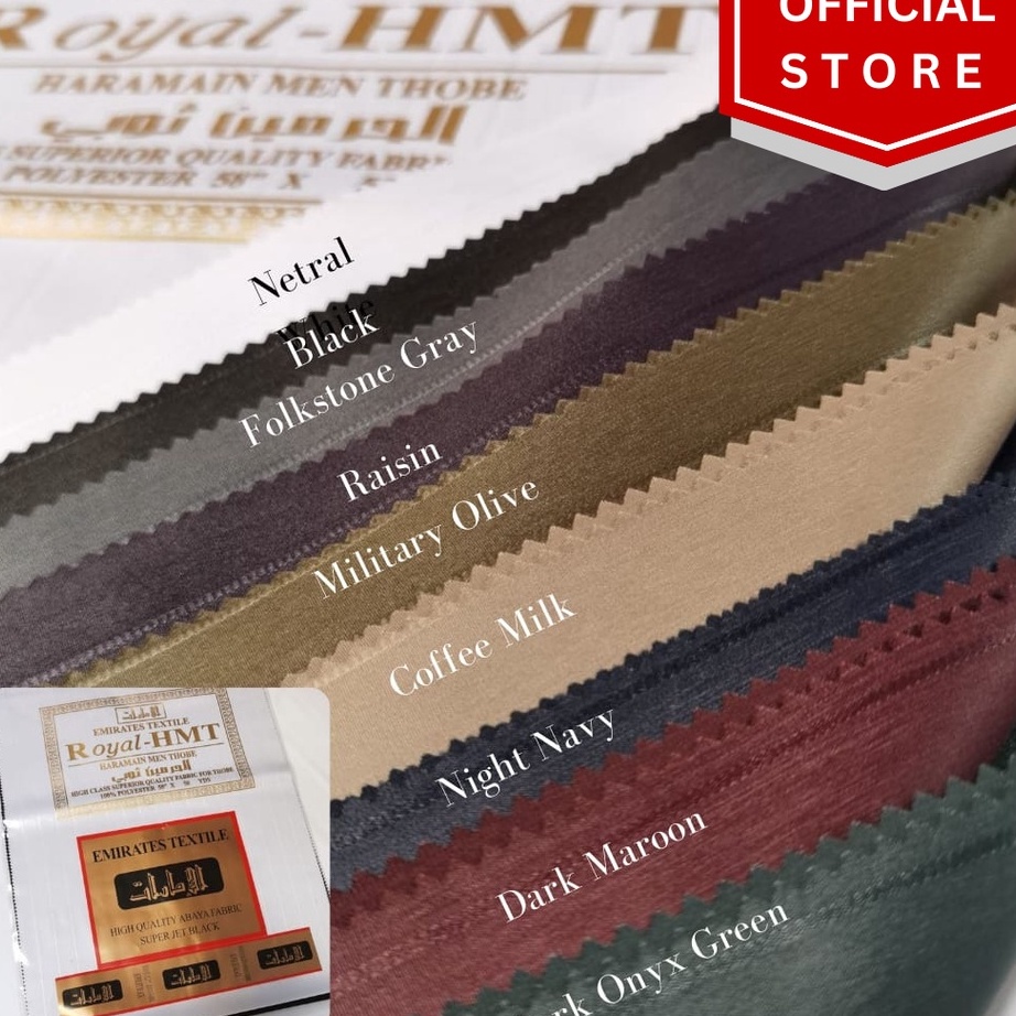 ↓Bestseller❀➩ JF0FV 50CM IMPOR ROYAL HMT SALUR (HARAMAIN MEN THOBE) WARNA LENGKAP BAHAN GAMIS THOBE 