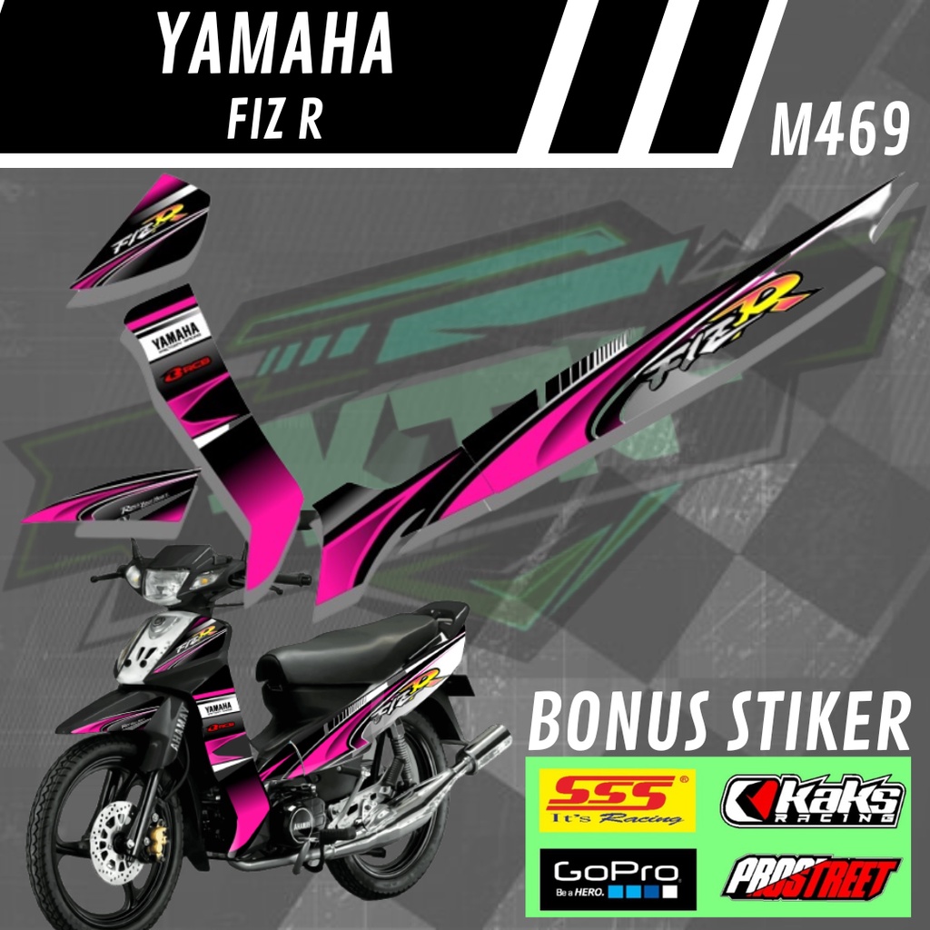 Lis Stiker Striping Variasi Aksesoris Motor Yamaha Fiz R M469 List Sticker Pelindung Bodi Decal Semi