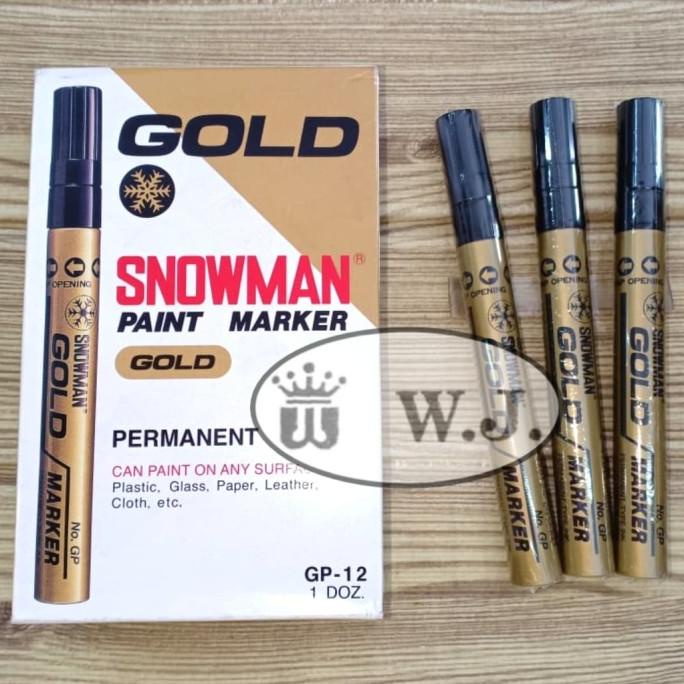 

yang dicari] Spidol SNOWMAN Permanent Gold Besar