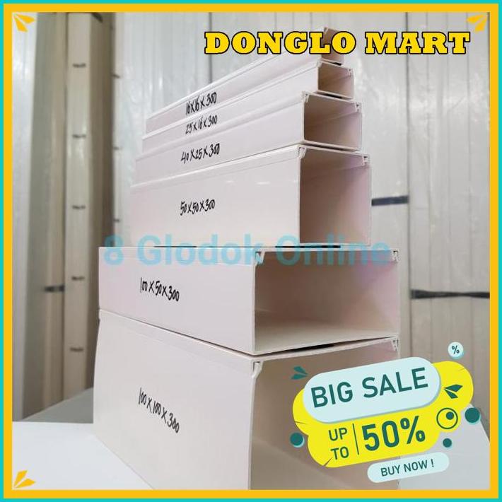 KABEL DUCT / TRUNKING / WIRING DUCT - 100X50 / 100 X 50 - 3 METER GRATIS ONGKIR 