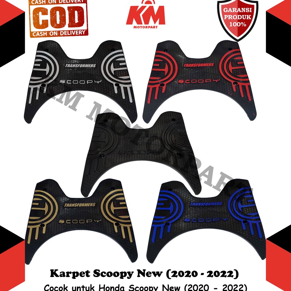 ➬ Karpet Scoopy 2020 2021 2022 New Keset Pijakan Kaki Honda Bordes Bahan Karet Variasi ✢ ✱