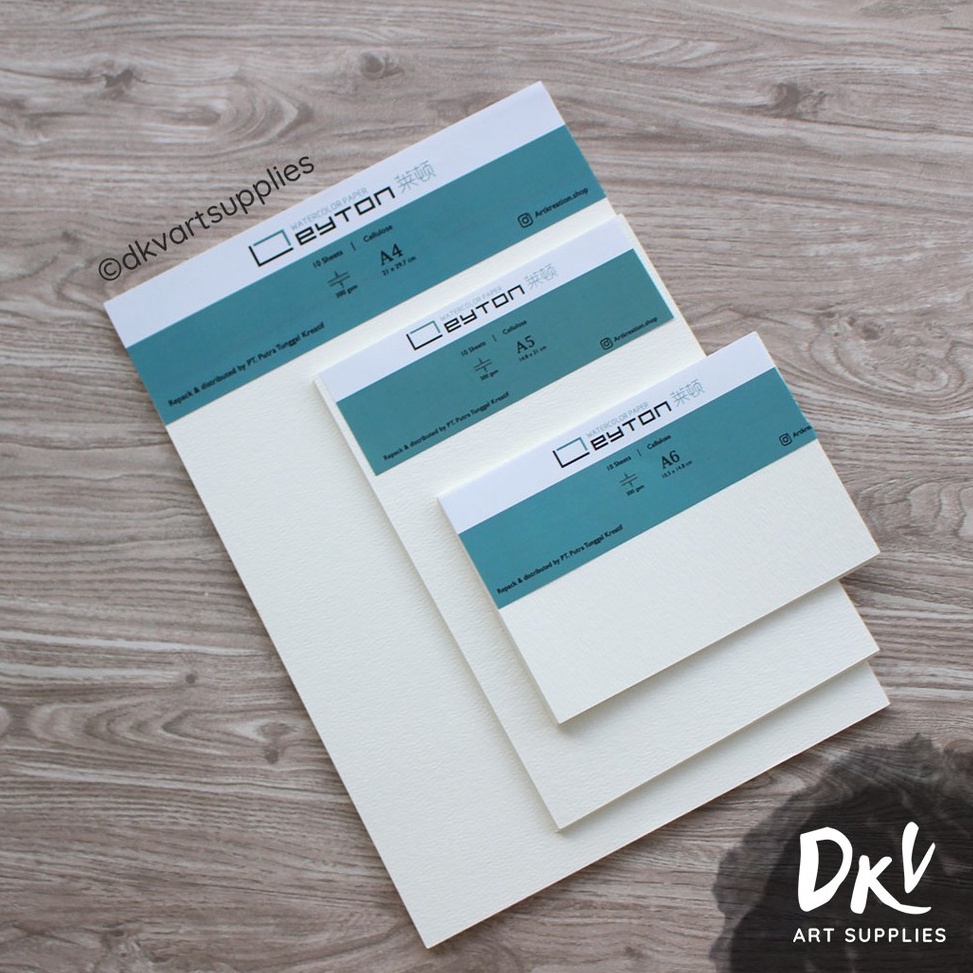 

Leyton Watercolor Paper Kertas Cat Air Cellulose 300gsm A4 / A5 / A6 (harga per pack/ 10 lembar) ridwp