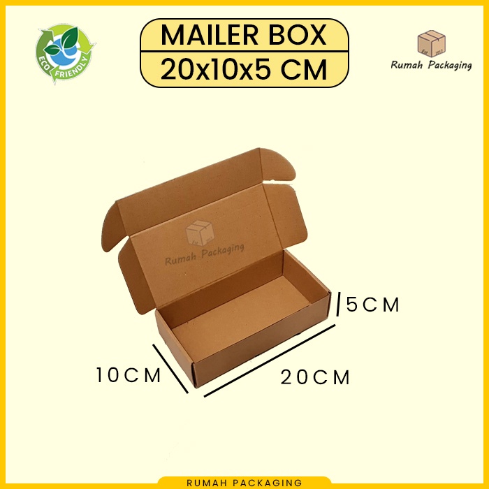 

Kardus / Kotak Box Mailer Die Cut Packing Polos 20x10x5 cm