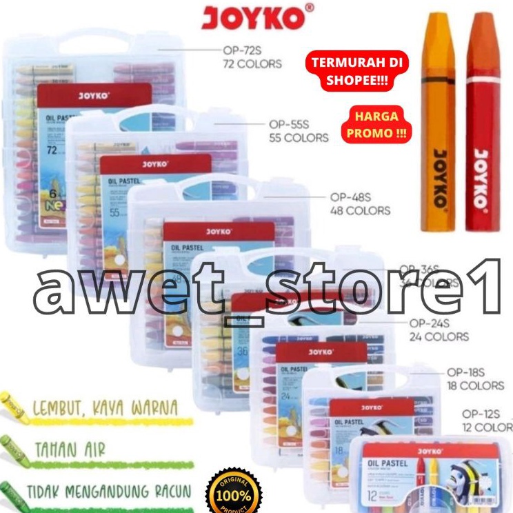 

✷Ready WPQJ7 Crayon Set Krayon Lengkap Kerayon TiTi 12, 36, 48, 55 Warna V97 Terbaru
