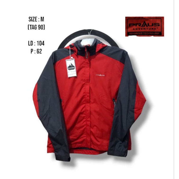 jaket outdoor praus gorpcore size m tag 90