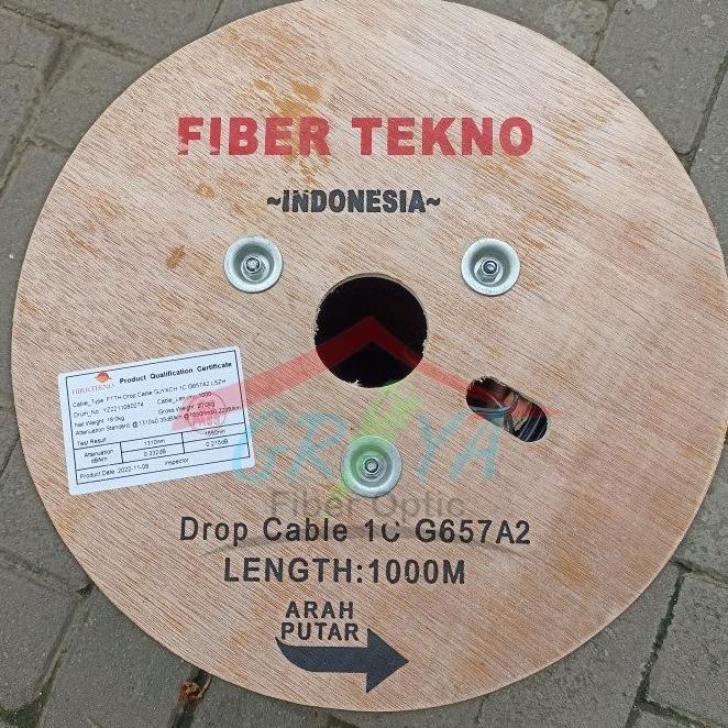 Kabel Dropcore Fiber Optic 1 Core 3 Seling 1000M Fiber Tekno