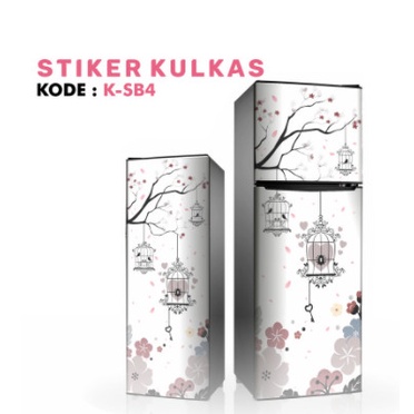 Best Seller Sticker Kulkas Shabby Custom 1 & 2 Pintu Glossy - K-Sb4