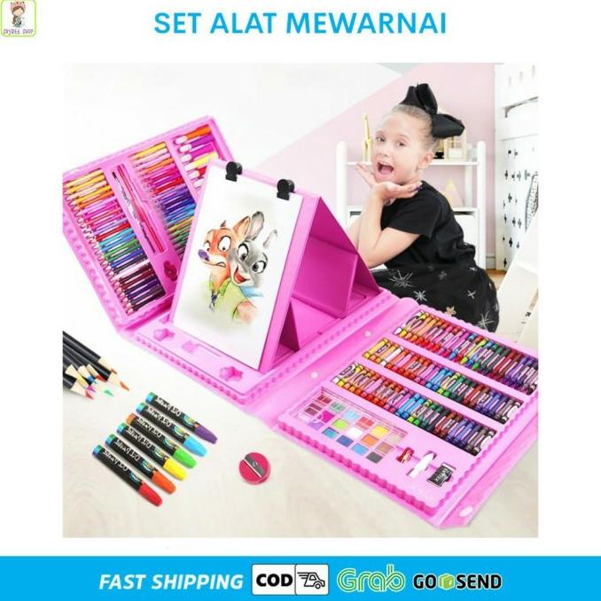 

Set Alat Mewarnai Anak Alat Tulis Crayon Set 208 Termurah Art Set