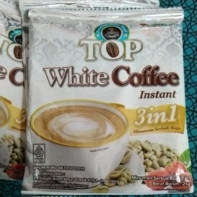 

Top white coffee renceng 21g x 12 pcs