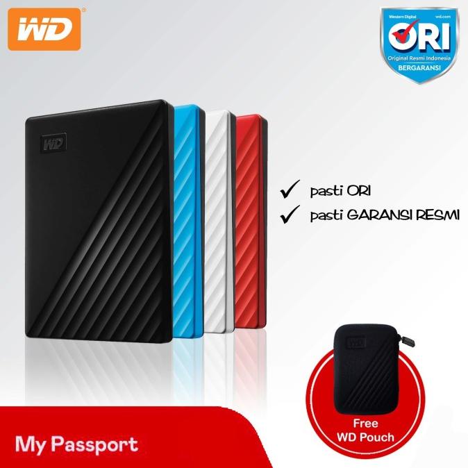 WD PASSPORT HDD EXTERNAL 2TB / WD HDD EXT 2 TB GARANSI RESMI
