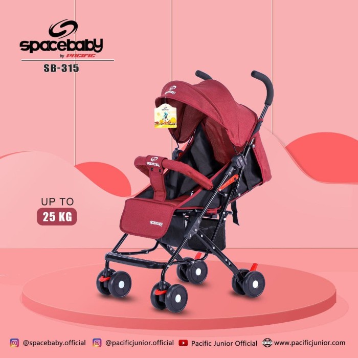 Terlaris Acc Stroller Baby Stroller Spacebaby Sb 315 Kereta Dorong Anak Bayi