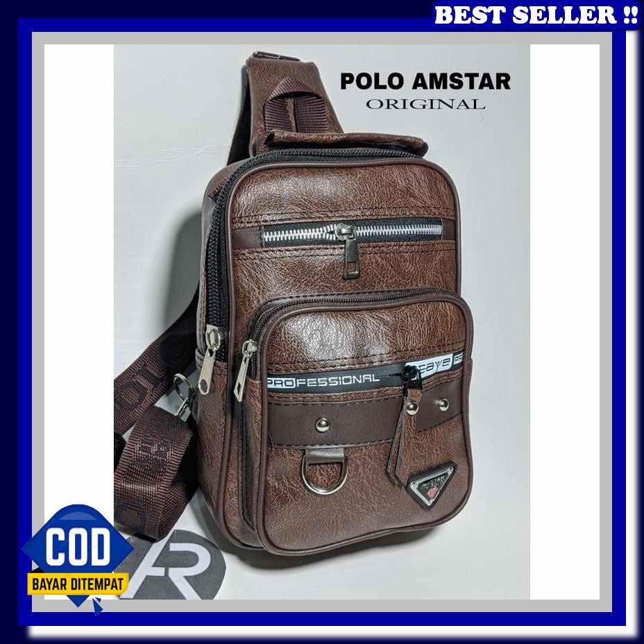 Waistbag Cowok Dewasa Terbaru 2023 Anti Air Kulit Besar Sling Bag Distro Lempang Ori Waterproof Keci