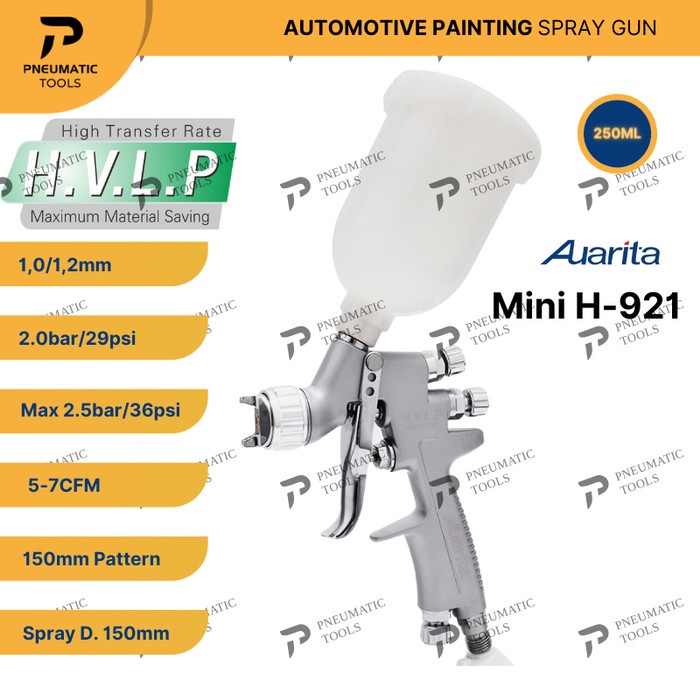 Terlaris Spray Gun Auarita Mini H921 Hvlp - Automotive Painting Spray Gun H-921