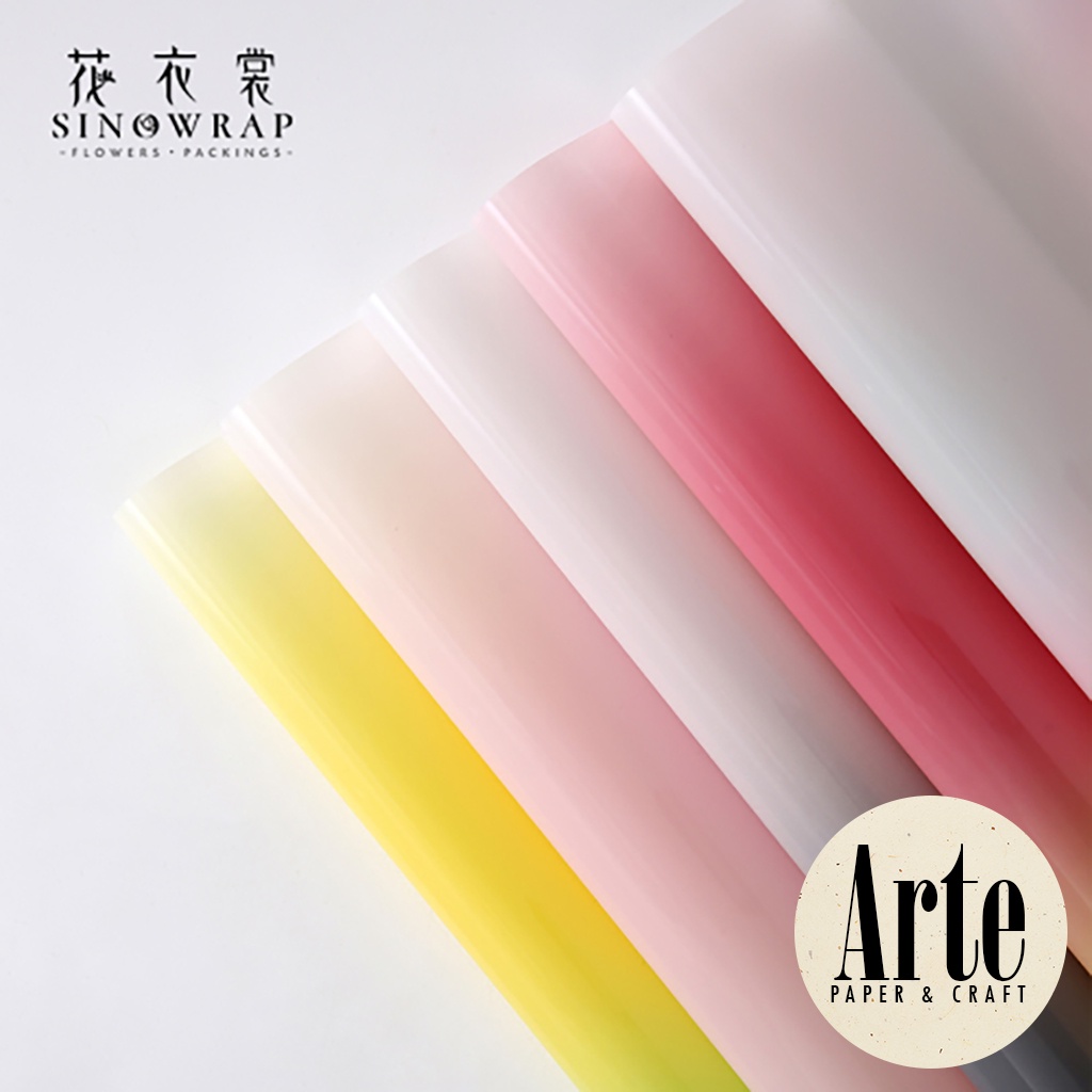 

iDk90 20 Lembar Cellophane Candy Gradient Glossy Sinowrap Ori Kertas Buket Bunga Korean Waterproof