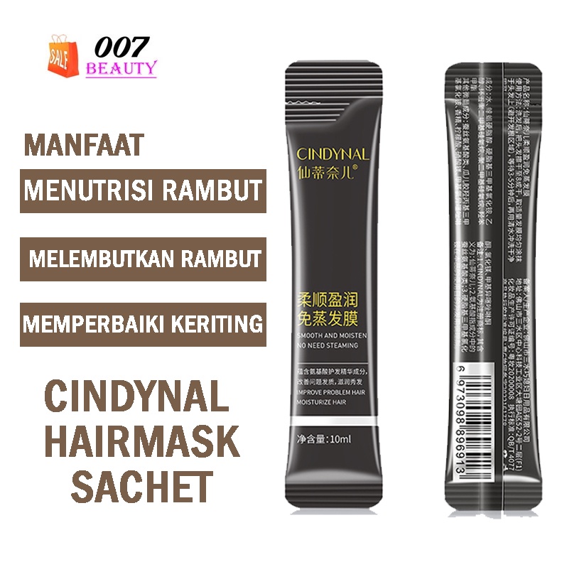 New Cindynal Hairmask Sachet Masker Rambut Treatment Pelurus Rambut Tanpa Catok