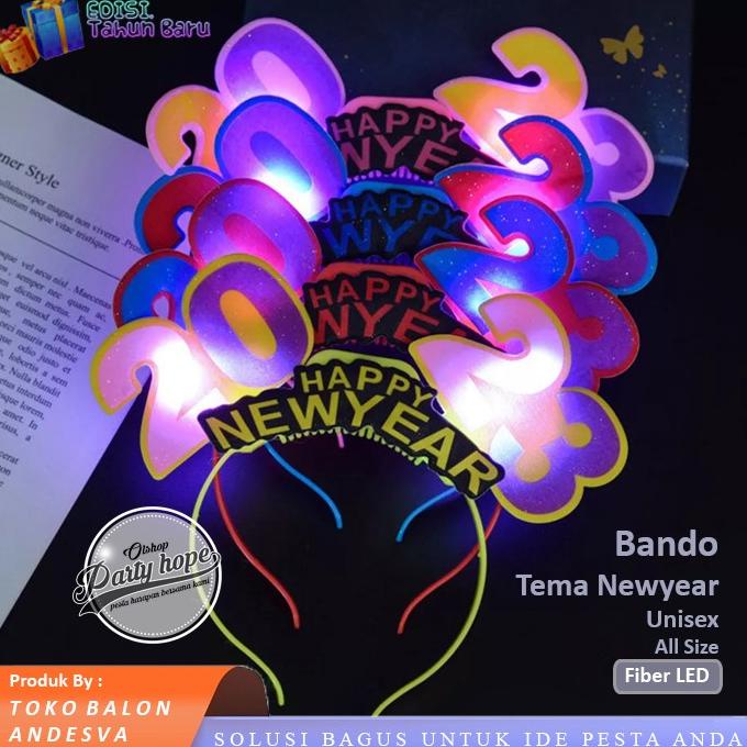 ~~~] Bando Happy New year / Bando Tahun Baru LED Nyala / bando LED Angka
