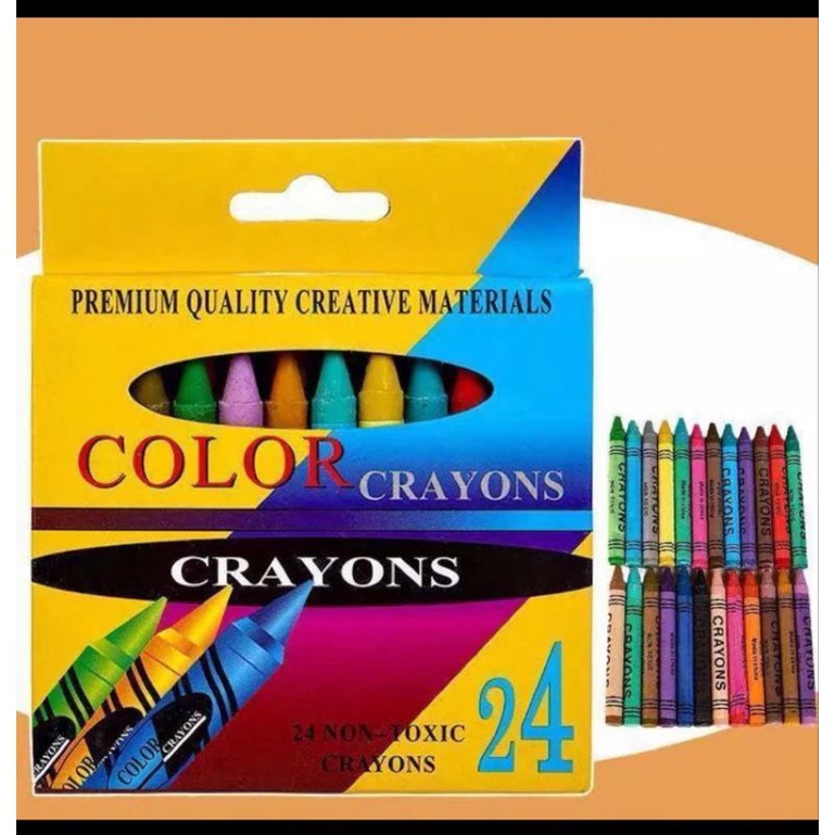 

CRAYONS SET 24 COLOR/CRAYON ISI 24 PCS/ART SET/PENSIL KRAYON SET