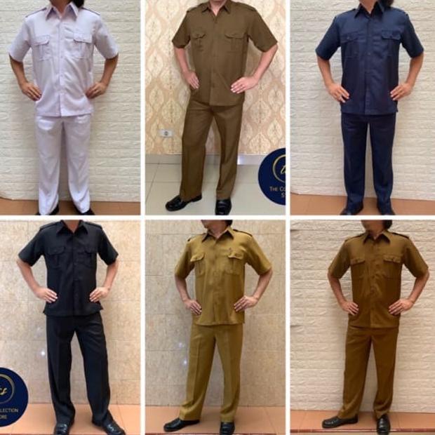 Seragam Setelan Semi Wool Pemda PNS, Safari Pemda Pria, baju seragam
