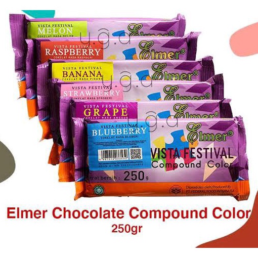 

Suplier1st Elmer Chocolate Compound Colour 250gr / Coklat Blok Warna 250gr