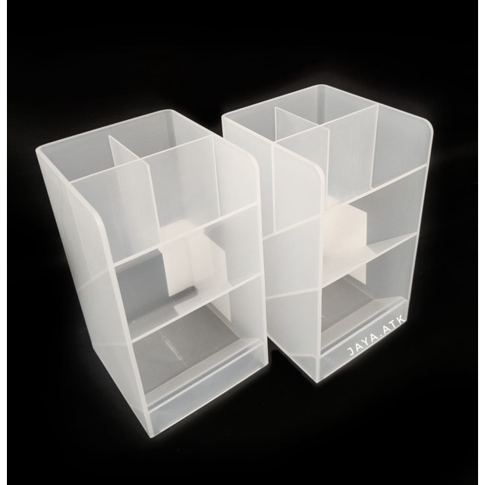 

Bestseller Tempat Kotak Pensil Bening Deli 8936 Pen Stand Holder Desk Organizer