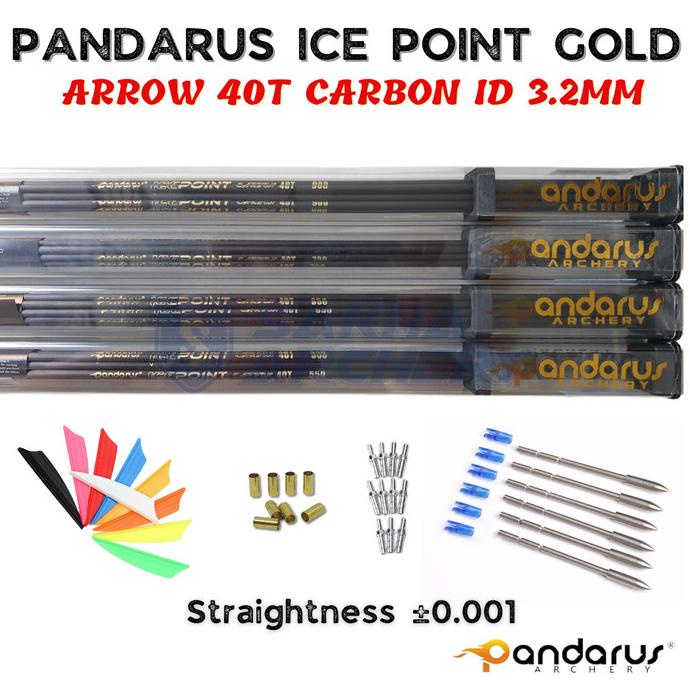 Arrow Pandarus Ice Point Gold Straightness 0.001 Anak Panah 40T Carbon