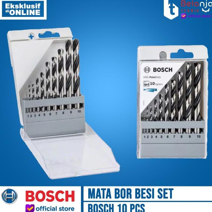 Bosch Mata Bor Besi Set 10 Pcs Hss Point Teq Mata Bor Besi Set Bosch